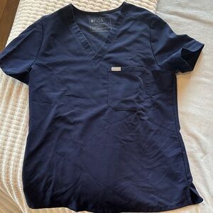 Figs Women's Navy Short Sleeve Tee